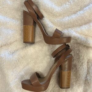 New Aldo Brown Platform Sandals